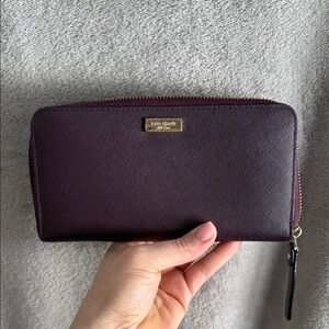 Kate Spade Deep Purple Zip Wallet
